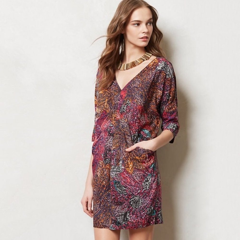 Anthropologie Edme Esyllte Chromatique Boho Dress